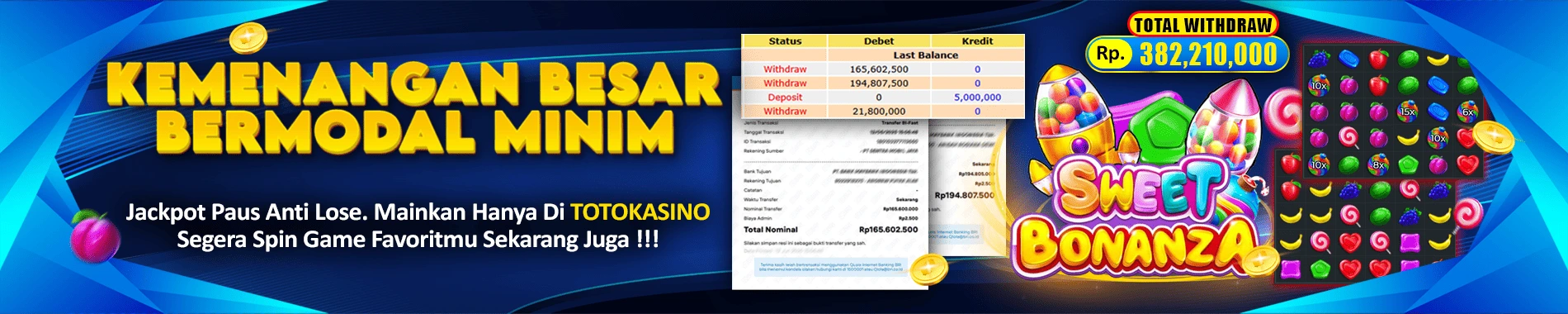 TOTOKASINO KEMENANGAN BESAR MODAL MINIM