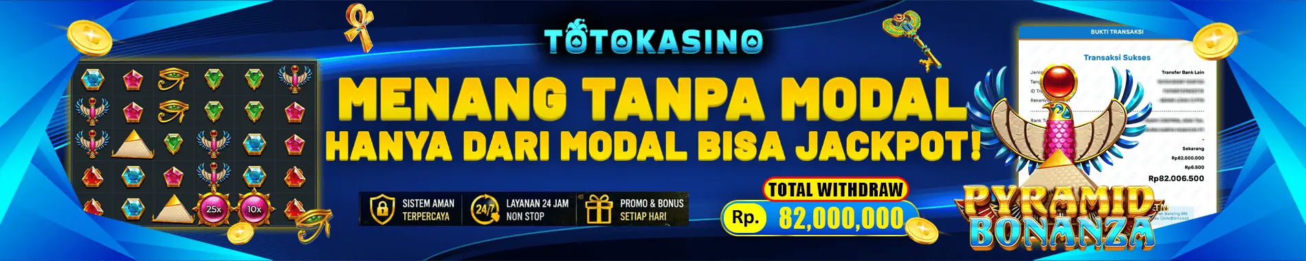 TOTOKASINO TANPA MODAL BISA JACKPOT